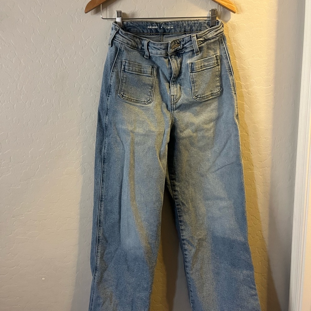 Old Navy Blue Straight Leg Jeans